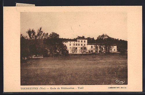 Cpa tourrettes école - tourrettes,, de