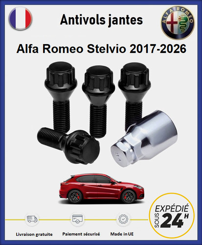 Ecrous antivol roues noir - roues,