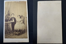 Trantoul, Toulouse, Frère et soeur Vintage albumen print CDV.