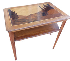 Thiam Table Marqueterie St Ulrich Alsace Signée