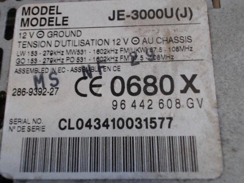 Autoradio origine peugeot - autoradio,