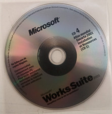 Microsoft Works Suite 2001 CD 4 Atlas Mondial Encarta 2001 CD 2