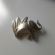 broche pendentif kenzo jungle éléphant doré bronze rare collector vintage  