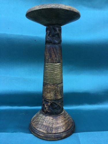 Bougeoir bois sculpté - en,