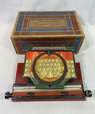Toy Jouet machine à écrire simplex Typewriter Modèle A35 Début 1900