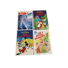 Lot De 4 Bibliothèque Rose Walt Disney Livres Tron Mickey Cochons Tic Et Tac