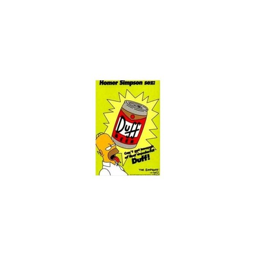 Carte postale simpsons - simpsons, duff