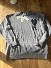 Pull ami paris Gris Coeur Noir