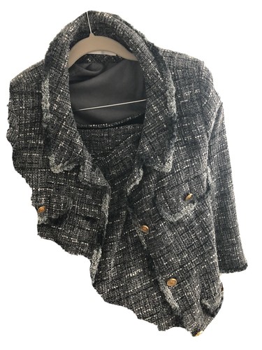 Grey silk tweed lining - grey,