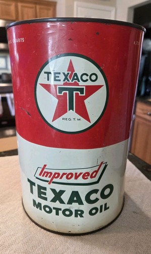 Empty 1950s quart texaco - quart,