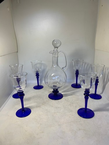 Ancien carafe verres a - 6,