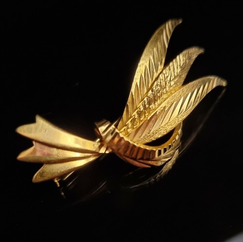 Broche vintage nœud plumes - vintage,