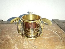 Rare cendrier Erhard et Sohne Art Nouveau Palissandre Laiton c.1900 Asthray