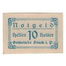 [#325367] Billet, Autriche, Bruck Im Pinzgau Sbg. Commune, 10 Heller, tex
