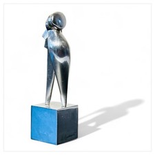 Sculpture Métal Argenté Vintage Bacci Robot Amelio Roccamonte ‘70 Numéroté