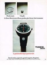 PUBLICITE ADVERTISING  1971    TIMEX  ELECTRIC montre