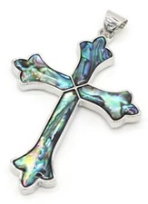 Pendentif Croix En Alliage D'Abalone