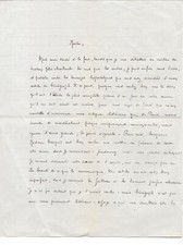 LETTRE AUTOGRAPHE d'Edmond