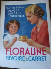 FLORALINE RIVOIRE & CARRET publicité papier FRANCE ILLUSTRATION 1949 col