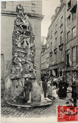 Cpa rouen fontaine lisieux - fontaine,