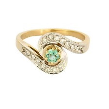 Bague en or jaune et gris 18K