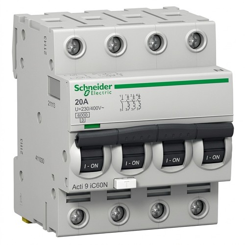Disjoncteur tétrapolaire n - disjoncteur, 3p+n