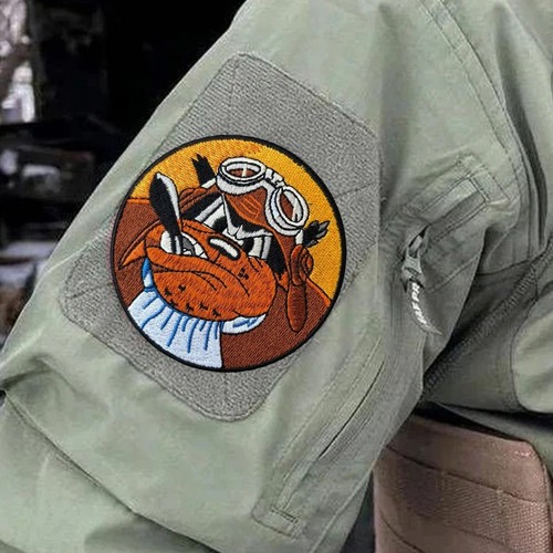 Patch brodé bulldog - brodé, aviateur
