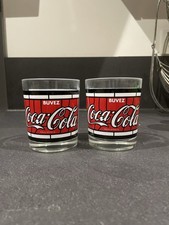 Lot 2 Verre 25 cl Coca-Cola design vintage XX art déco table bar