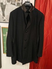 Veste homme CANALI 800€ laine et cuir taille EU 54 ( XL ) Made In Italy 