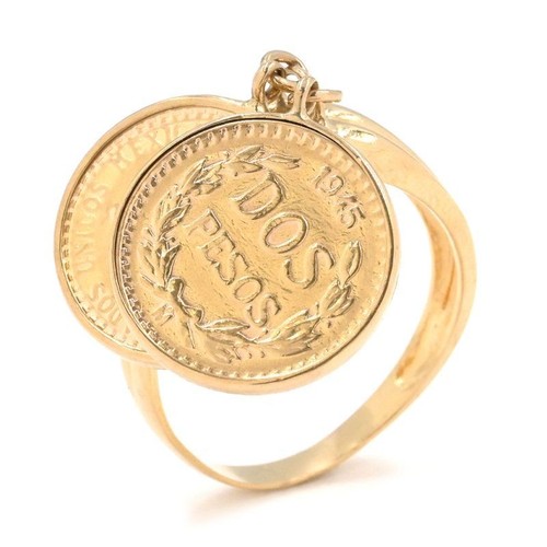 Bague pièce 1945 mexico - bague, dos