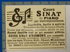 SINAT COURS DE PIANO PAR CORRESPONDANCE  1926 publicité 
