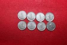 lot de 8 monnaies de 1 centime épi acier inox différentes