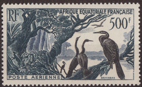 Timbre colonie francaise aef - colonie,