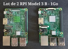 Lot de 2 Raspberry Pi 3 Model 3B Quad Core 1.2GHz 64bit 1 Go RAM WiFi Bluetooth