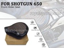 " Véritable Cuir Rider Siège Noir & Marron D5 " Pour Royal Enfield Fusil 650