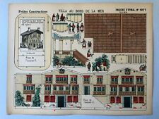 Imagerie d'EPINAL Petites Constructions PELLERIN N 1277 VILLA AU BORD DE LA MER 