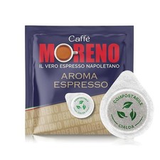 150 Dosettes Papier Compostable Caffè Moreno Aroma Espresso Gusto Forte Et Riche