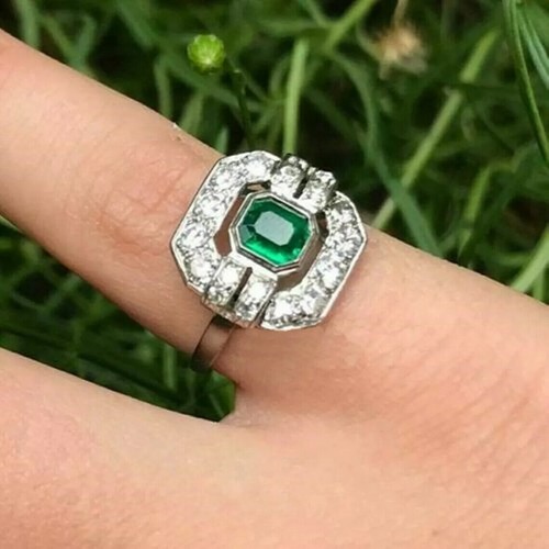 Bague art déco argent - argent, 925