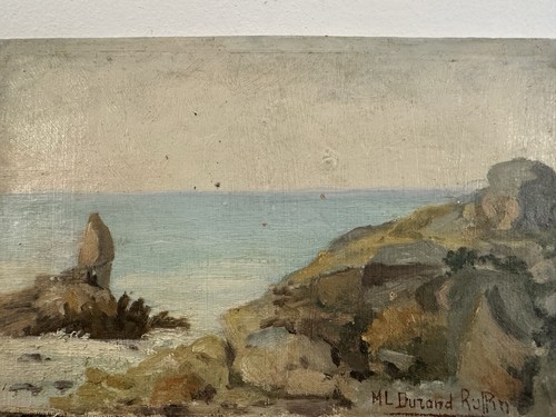 Ancienne huile sur carton fort