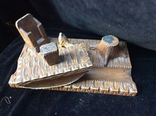 Encrier Ancien en bois Forêt