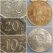 Nouvelle Caledonie 10 20 50 100 Francs 1967 2016 Choisissez votre Année 