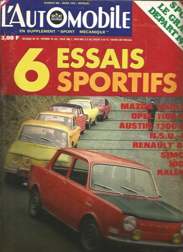 Automobile 286 mazda 1200 - l'automobile, n°286