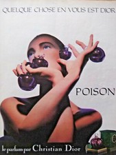 PUBLICITÉ DE PRESSE 1985 POISON LE PARFUM PAR CHRISTIAN DIOR - ADVERTISING