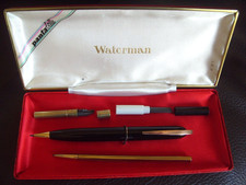 ANCIEN STYLO WATERMAN PANTABILLE PORTE MINES AVEC ETUI 1960 + AUTRE PORTE MINE