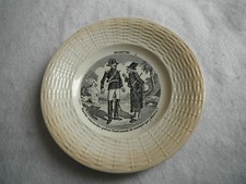 Ancienne assiette à thème en faïence de Sarreguemines Devinettes N° 5 V.Copeland