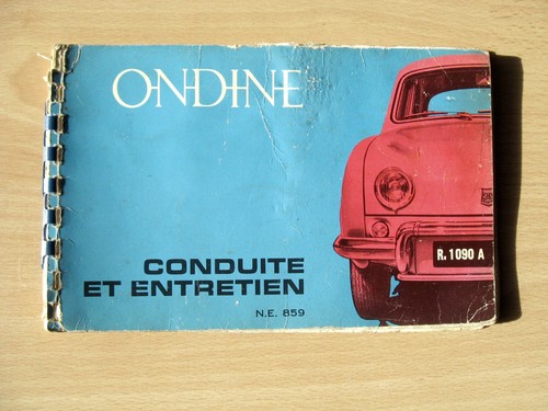 Notice renault dauphine ondine - notice,