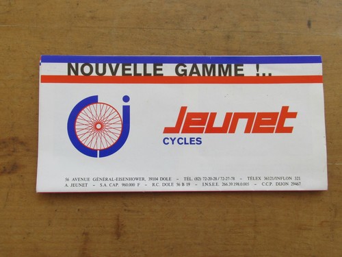 Cycles jeunet depliant - jeunet, depliant/