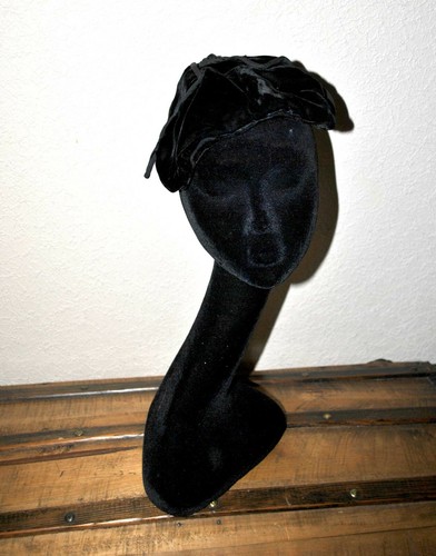 Chapeau vintage velours - chapeau,