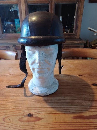 Casque moto vintage - casque, cuir