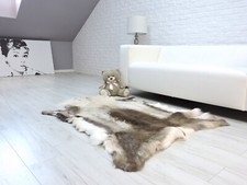 Véritable Renne Tapis Peau